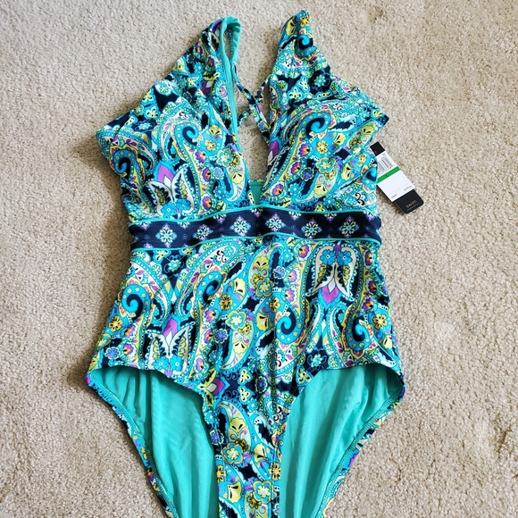 New Laundry by Shelli segal one piece swimsuit Large - Picture 1 of 9
